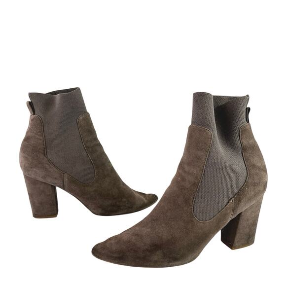 Steve Madden Richter Women's Gray Brown Suede Ankle Sock Booties Boots Size 7.5 - Picture 5 of 7